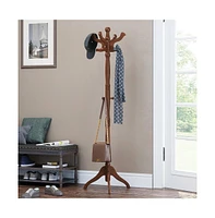 Slickblue Classic Traditional Solid Wood Coat Rack