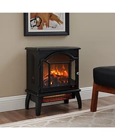 Mondawe 18 Inch 3D Flame Electric Infrared Quartz Fireplace Stove With Remote Control