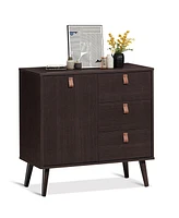 Gouun 3-drawer Sideboard Storage Display Cabinet
