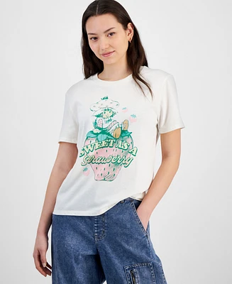 Love Tribe Juniors' Strawberry Shortcake Graphic Print T-Shirt