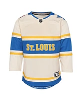 Outerstuff Big Boys and Girls Cream St. Louis Blues 2025 Nhl Winter Classic Premier Jersey