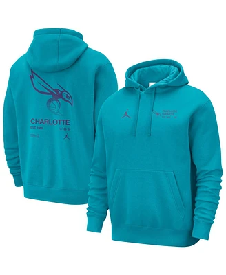 Jordan Men's Teal Charlotte Hornets Courtside Club Pullover Hoodie