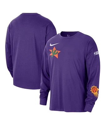 Nike Men's Purple Phoenix Suns 2024/25 City Edition Courtside Max90 Heavyweight Long Sleeve T-Shirt