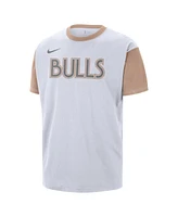 Nike Men's White Chicago Bulls 2024/25 City Edition Courtside Color Block T-Shirt