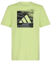 adidas Big Boys Short-Sleeve Camo Box Logo Graphic T-Shirt