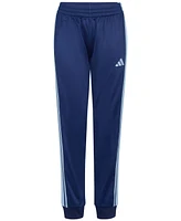 adidas Big Boys Elastic-Waistband 3-Stipe Tricot Jogger Pants