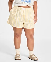 Love Tribe Trendy Plus Cotton Striped Boxer Shorts