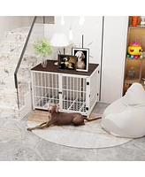 Bingopaw Wooden Dog Crate End Table Pet Kennel Cage Furniture