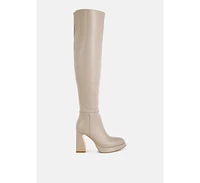 London Rag Nenana Faux Leather Knee-High Boots