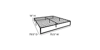 Slickblue Steel Slat Platform Bed