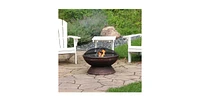 Slickblue 25 Inch Chalice Steel Fire Pit with Spark Screen