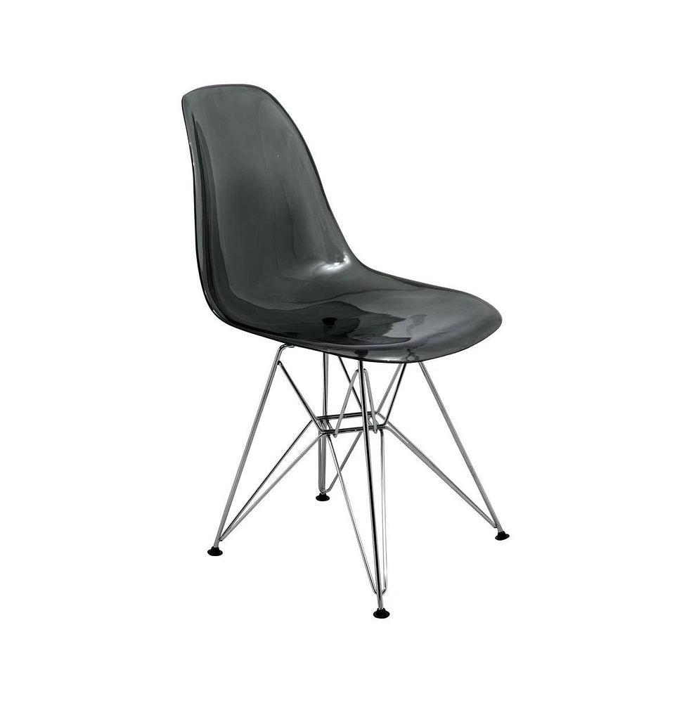 LeisureMod Cresco Molded Eiffel Side Chair