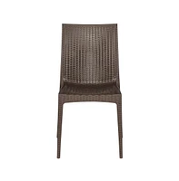 LeisureMod Weave Mace Indoor/Outdoor Dining Chair (Armless