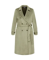 City Chic Plus Size Cornwall Trench Coat