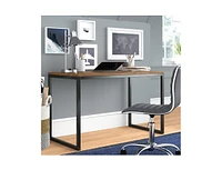 Slickblue Modern Home Office Desk with Metal Frame and Wood Table Top