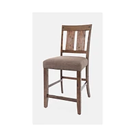 Jofran Mission Viejo Distressed Upholstered Counter Stool (Set of 2)