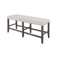 Jofran Willow Creek Distressed Solid Wood Counter Height Dining Bench