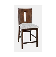 Jofran Urban Icon Contemporary Slotback Upholstered Counter Stool (Set of 2
