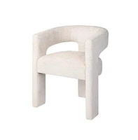 Jofran Gwen Modern Luxury Jacquard Fabric Upholstered Sculpture Armchair