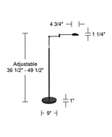Sparta Modern Farmhouse 49 1/2" Tall Standing Floor Lamp Skinny Swing Arm Pharmacy Pole Task Led Adjustable Black Metal Living Room Bedroom House