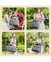 Ruvalino Diaper Bag Tote Hospital Bag Travel Weekender Changing Messenger Bag