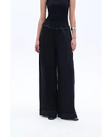 Nocturne Women's Wide-Leg Pants with Elastic Waistband