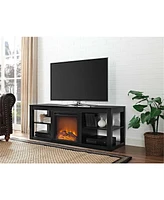 Slickblue 2-in-1 Electric Fireplace Tv Stand with Storage for Modern Spaces