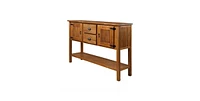 Slickblue Solid Wood Farmhouse Console Table Buffet Cabinet with Storage Drawers