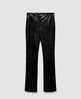 Mango Women's Leather-Effect Skinny Pants