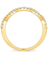 Diamond Twist Crossover Band (1/4 ct. t.w) in 14k Gold