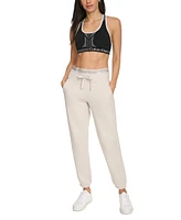 Calvin Klein Women's Fleece Logo Elastic High-Waist Joggers