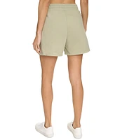 Calvin Klein Women's Fleece Smocked Waistband Midi Shorts