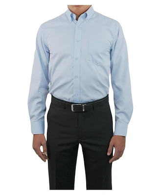 Eagle Men's Iron Free Stretch Neck Pinpoint Oxford Shirt