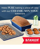 Bakken 8-Piece Stackable Bakeware Set - Ceramic Non-Stick Coating, Baking Sheets, Assorted Baking Pans, Ptfe, Pfoa & Pfos Free