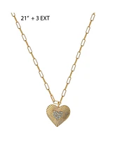 Jessica Simpson Triple Layered Gold-Tone Heart Pendant Necklace