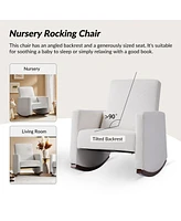 Hulala Home Tom Modern Rocking Chair with Solid Wood