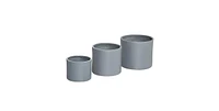 Slickblue Set of 3 Stackable Round Outdoor Flower Pot Planters with Drainage Holes