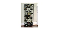 Slickblue 40-Bottle Metal Wine Rack with Wall Mounting Anchors for Stability