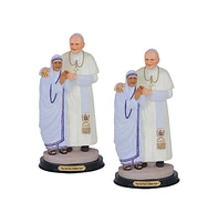 Fc Design "2-pc Set" 12"H Pope John Paul Ii with Mother Teresa Holy Figurine Statue Ornament Home Room Office Decor and Perfect Ideas for Housewarming