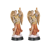 Fc Design "2-pc Set" 5"H Archangel Uriel Statue Angel of Wisdom Holy Figurine Statue Ornament Home Room Office Decor and Perfect Ideas for Housewarmin