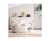 The Pop Home Soft Corduroy Bean Bag Chair with Memory Foam Filling for Living Room-The