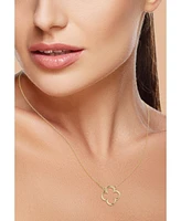 Rachel Zoe 14K Gold Open Clover Pendant Necklace