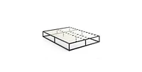 Slickblue Low Profile Modern Metal Wood Slat Platform Bed Frame