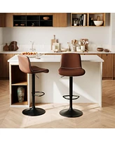 gaomon Bar Stool Set of 4, Adjustable Swivel Barstools, Modern Kitchen Stools, Design Chairs for Island, Dining Room, Home