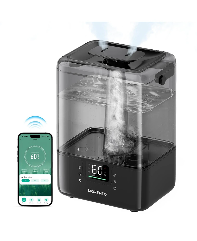 Morento Smart Humidifier with App & Voice Control, 6L Cool Mist Humidifiers with Essential Oil Diffuser