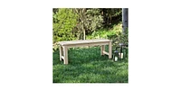 Slickblue Outdoor Patio Backless Cedar Wood 4-ft. Garden Bench