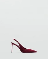 Mango Women's Velvet Heeled Shoes