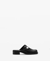 Mango Women's Buckle Detail Mule-Style Clogs