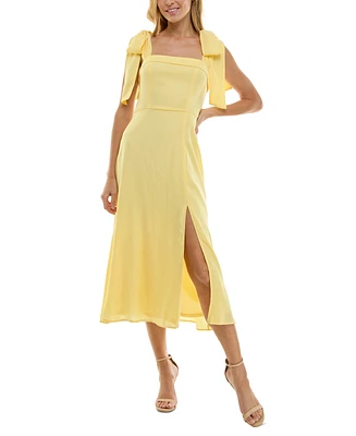 Trixxi Juniors' Tie-Shoulder Midi Dress