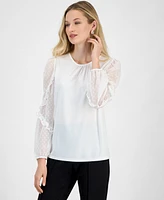 Kasper Women's Ruffle-Sleeve Blouse